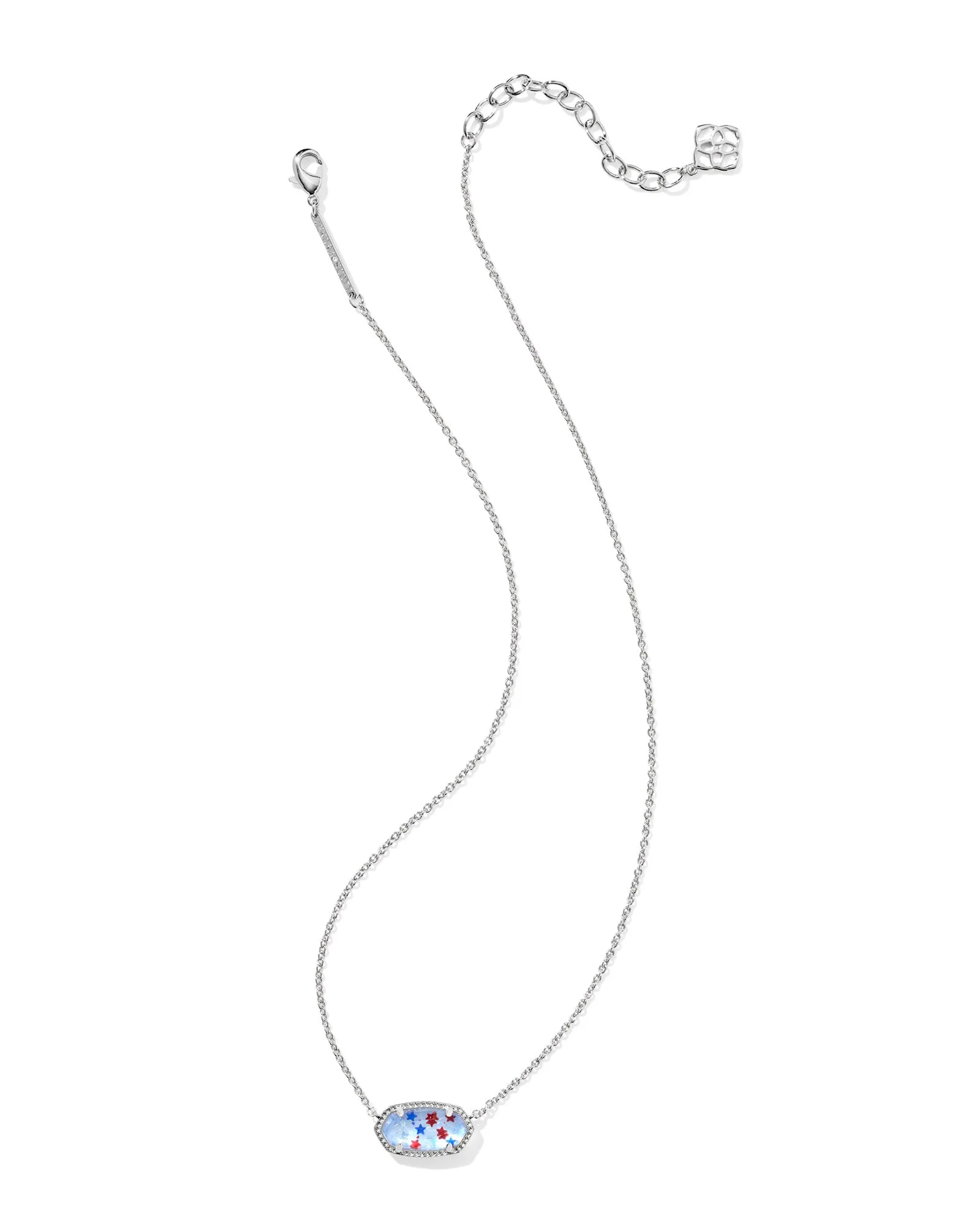 Elisa Necklace Silver RWB Illusion