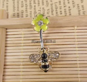 Enamel Bee Navel Rings