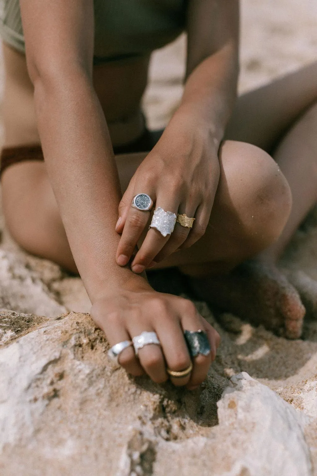 fine organic band - sterling silver