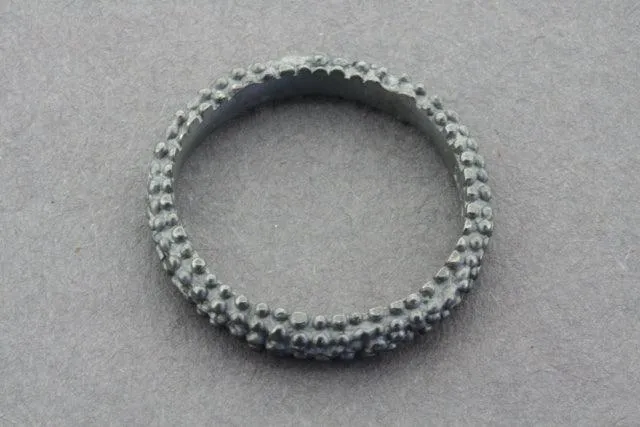 fine organic band - sterling silver