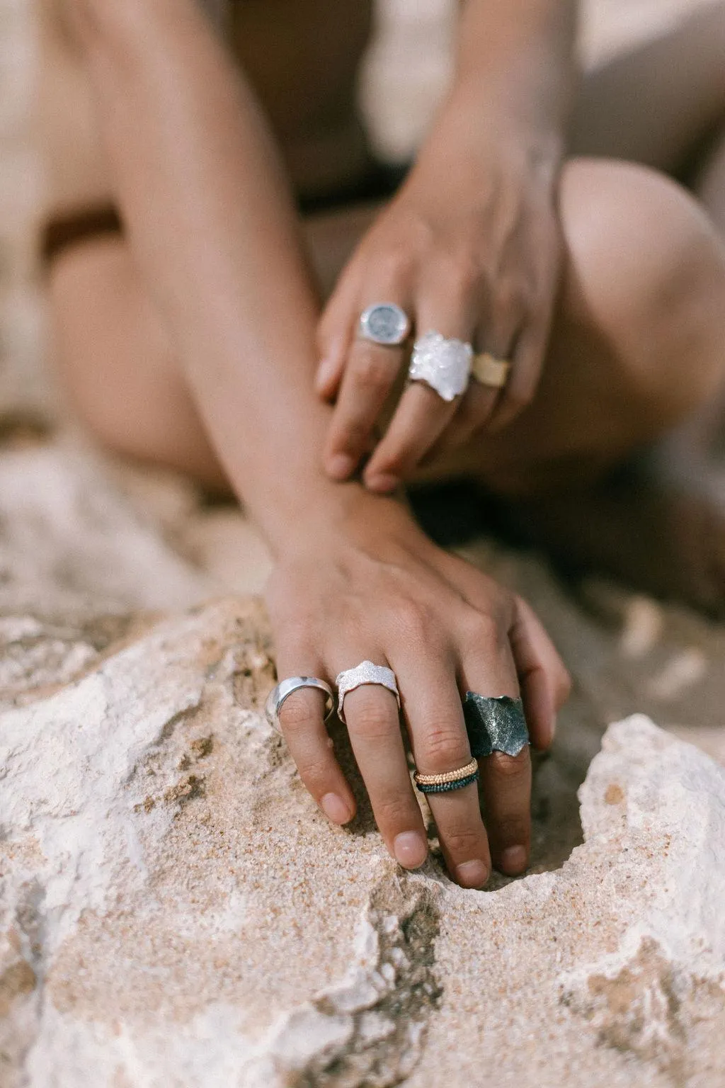 fine organic band - sterling silver