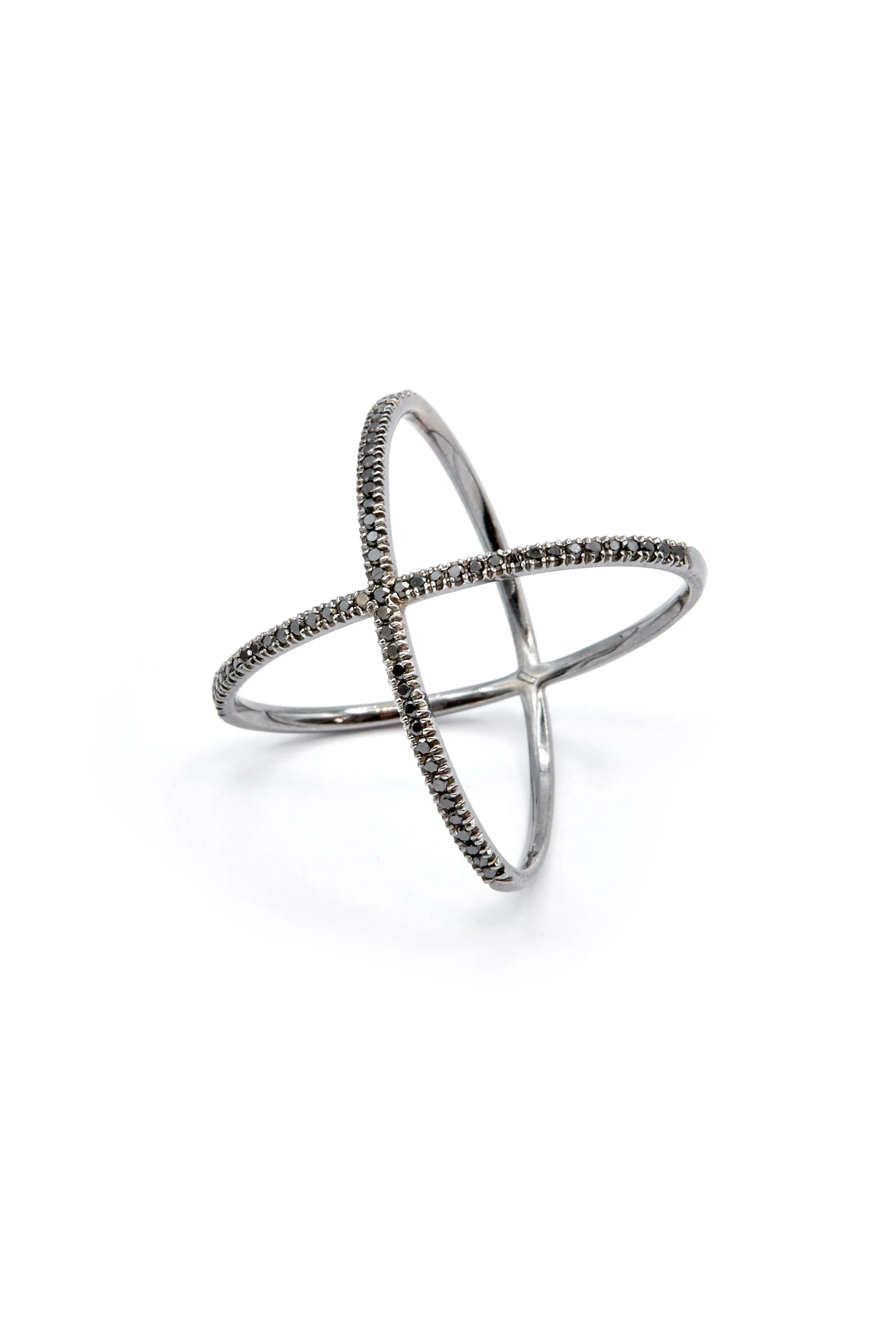 Fine Shorty ring white diamonds