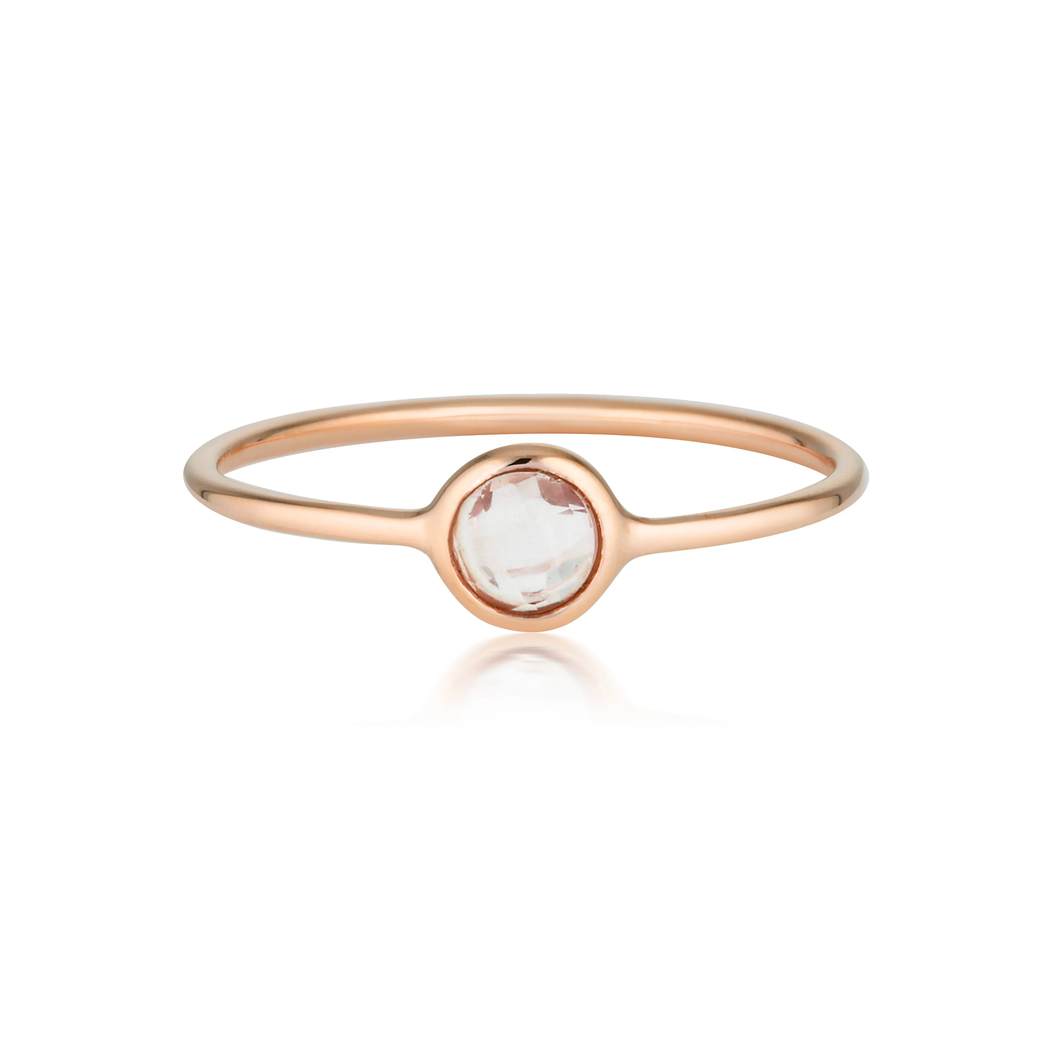 Georgini - Eos Rose Gold Rose Quartz Ring