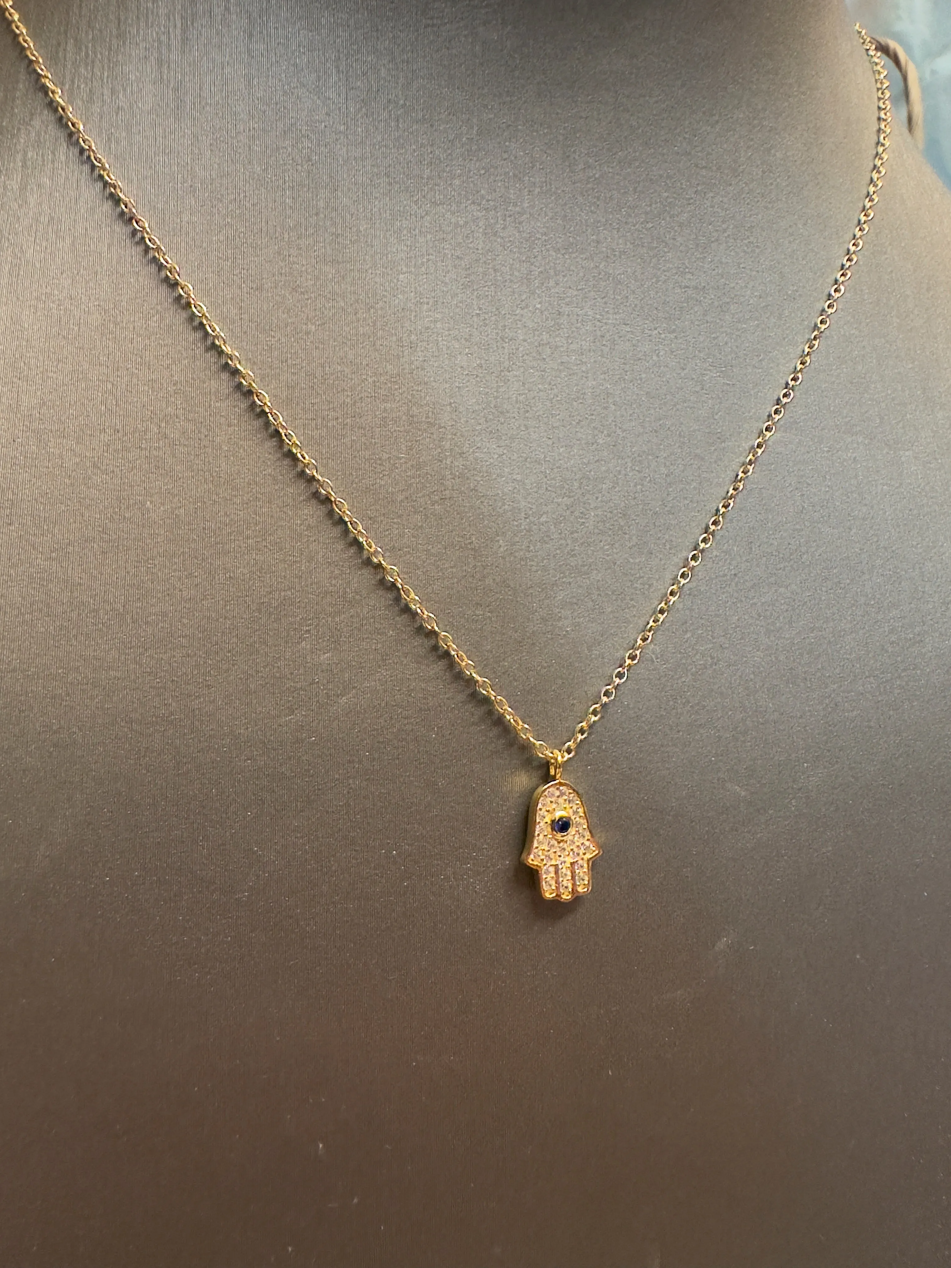 Gold Hamsa Necklace