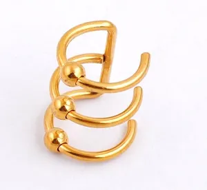 Golden Lip/Ear Rings