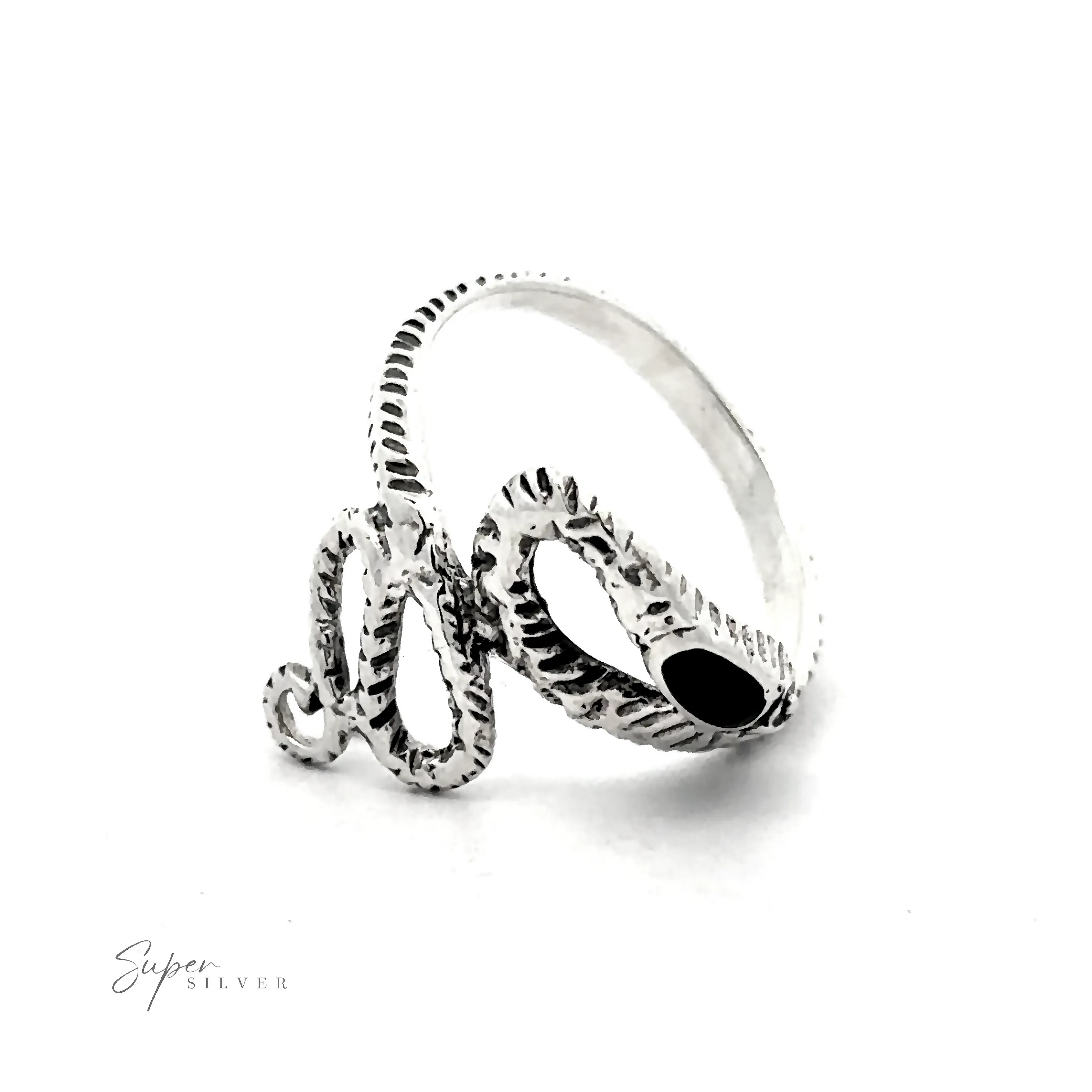Inlay Stone Snake Rings