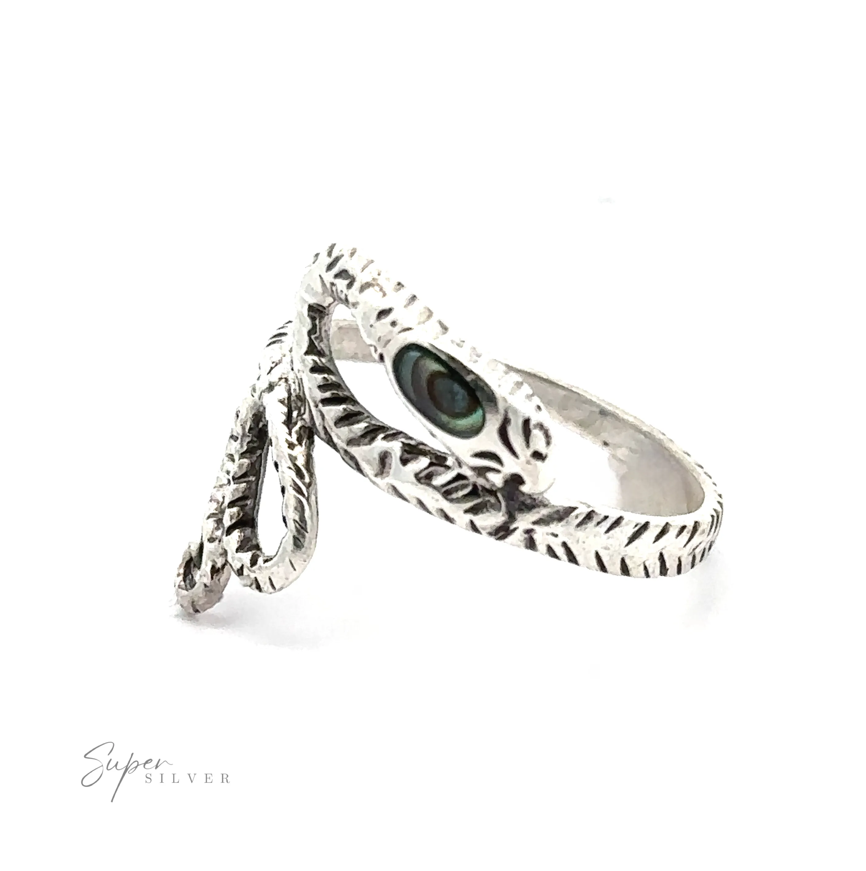 Inlay Stone Snake Rings
