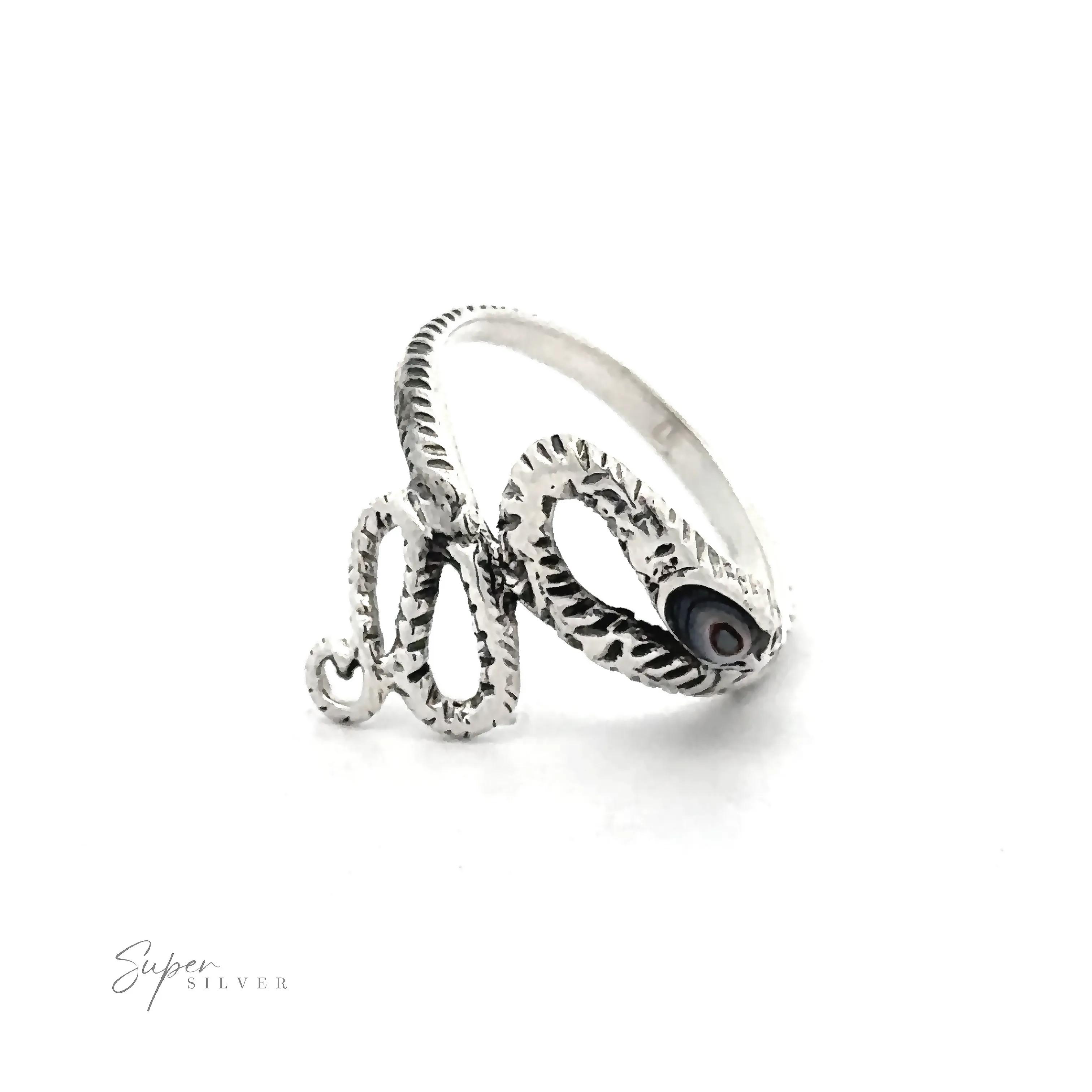Inlay Stone Snake Rings