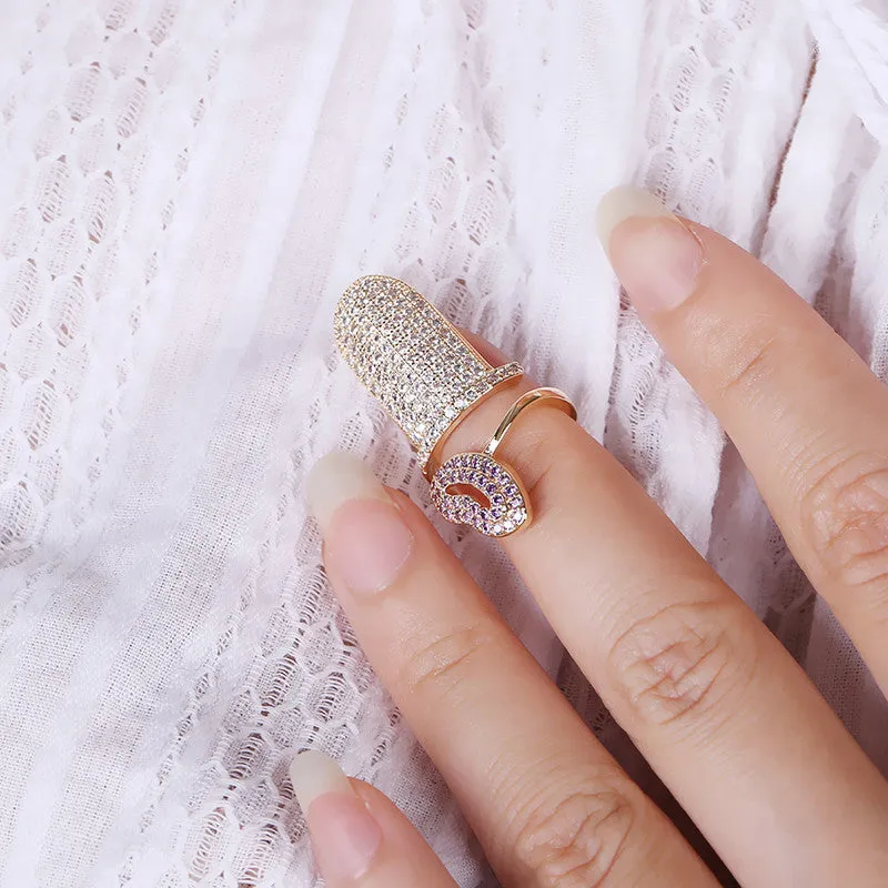 K Lipstick Ring
