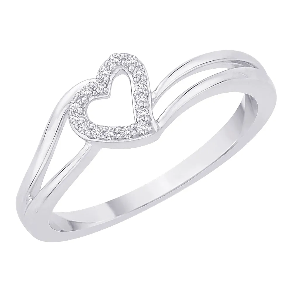 KATARINA Diamond Heart Ring (1/20 cttw, GH, I2/I3)