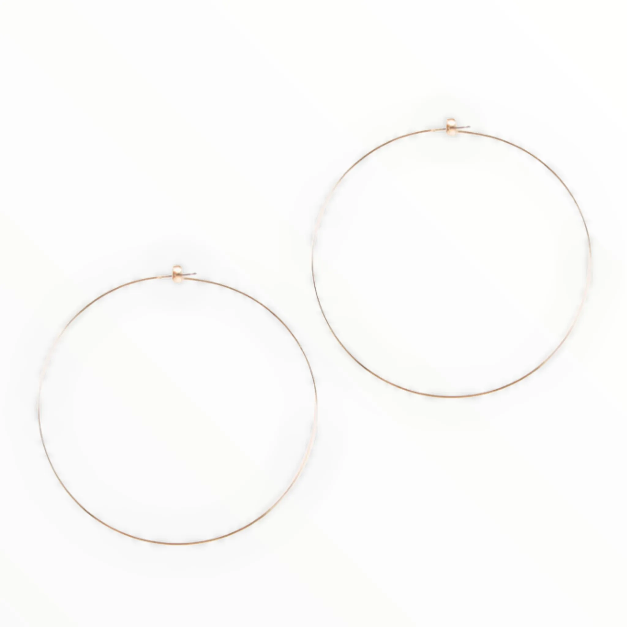 Large Wire Hoop Earrings