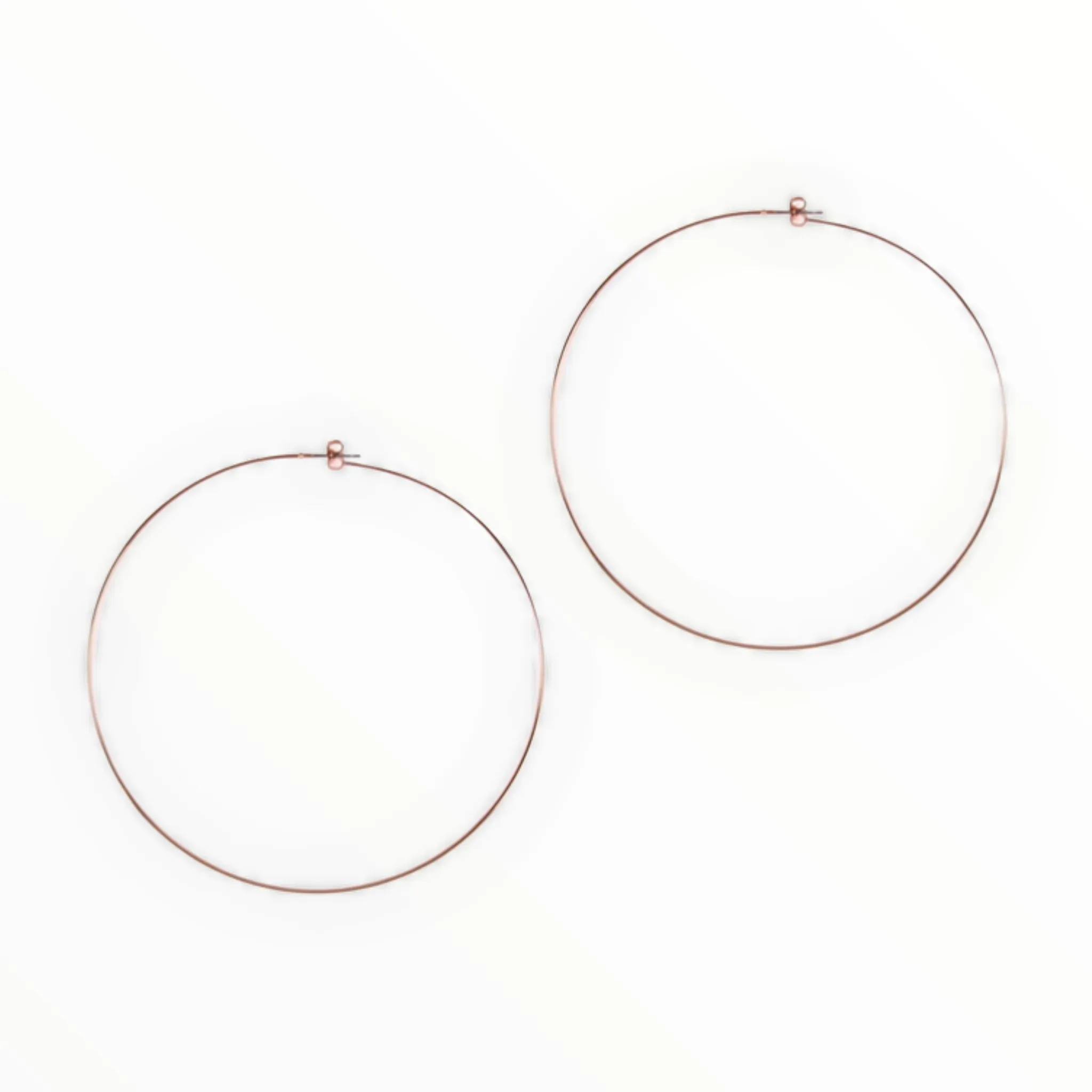Large Wire Hoop Earrings