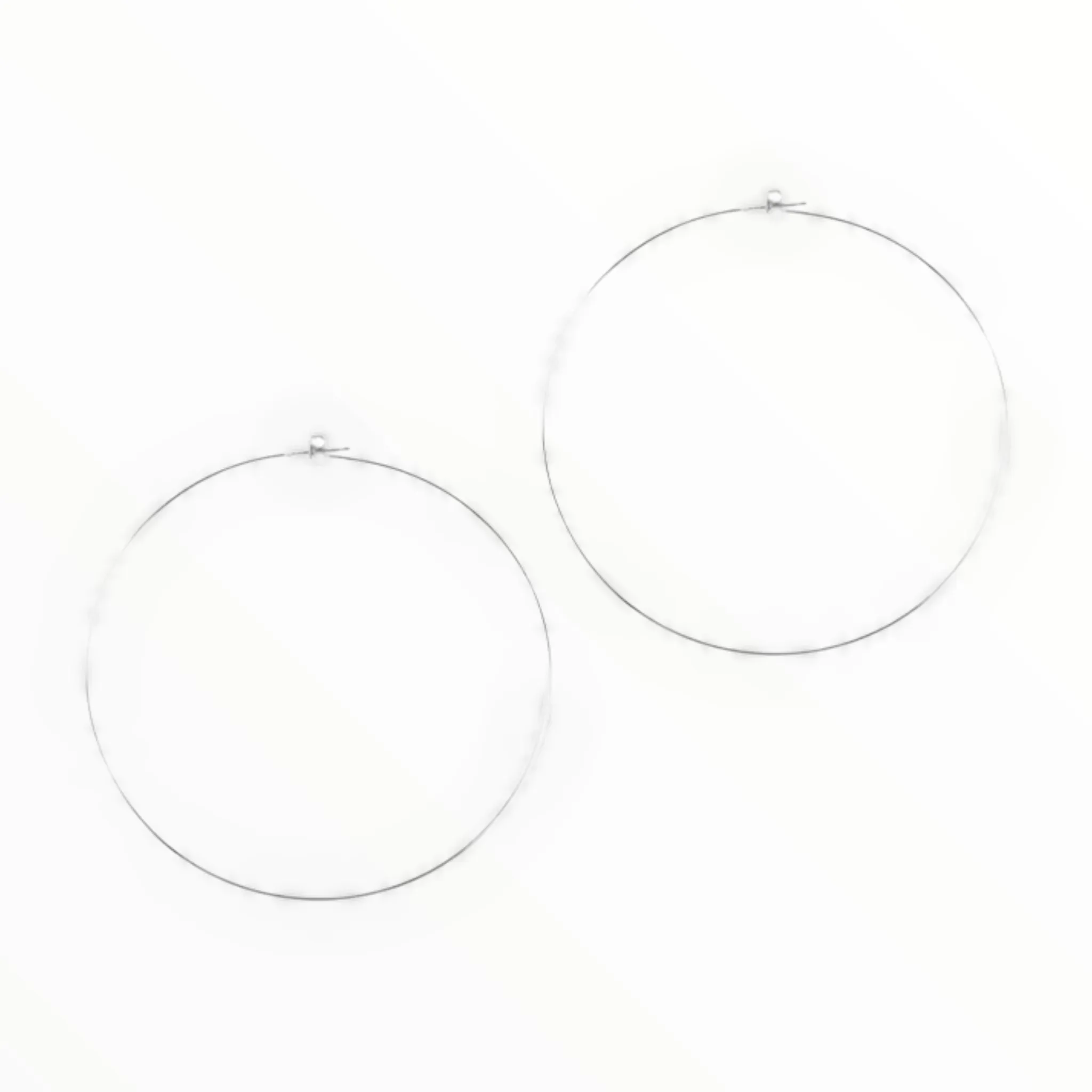 Large Wire Hoop Earrings