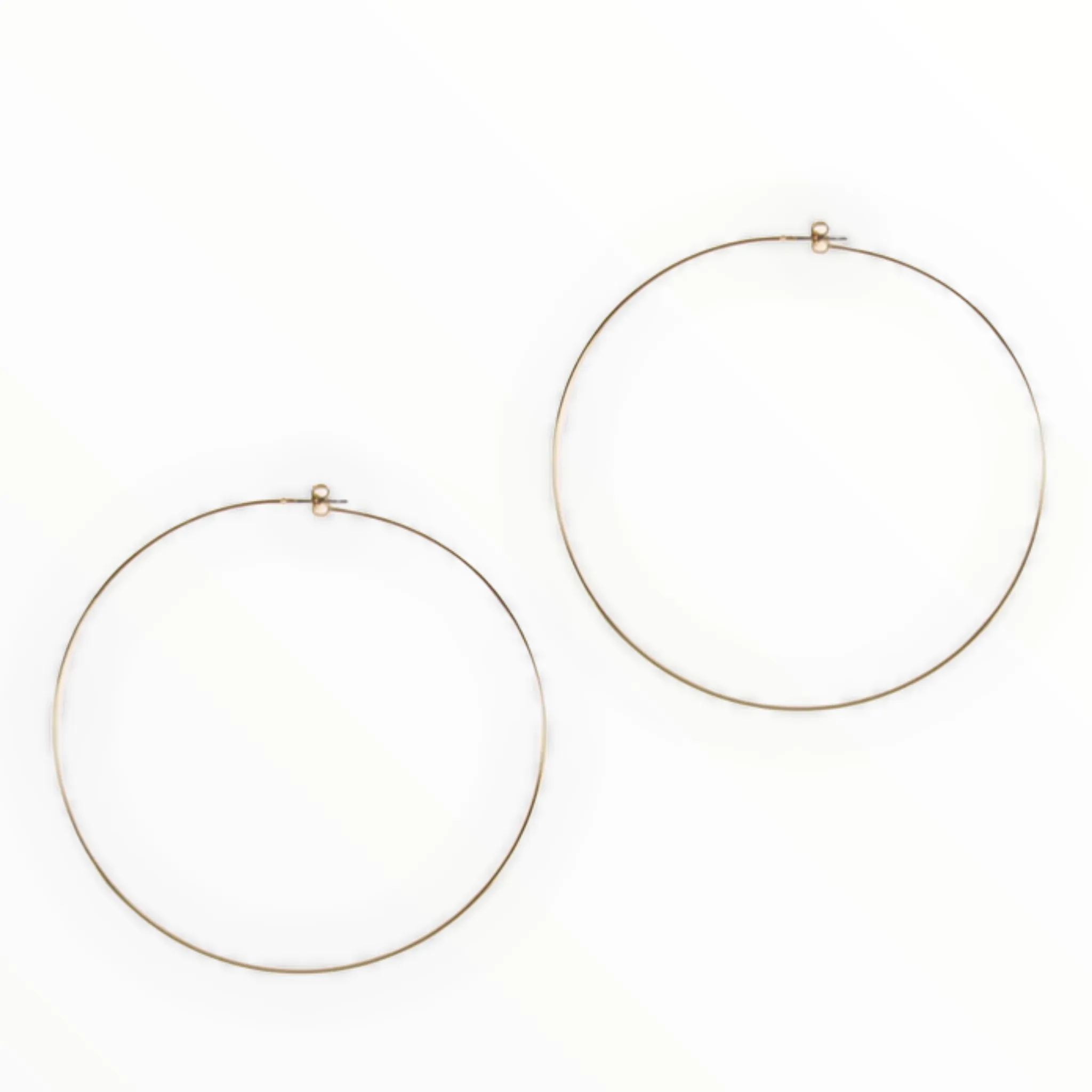 Large Wire Hoop Earrings