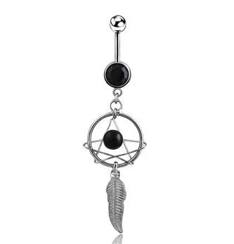 Leaf Dangle Belly Button Rings