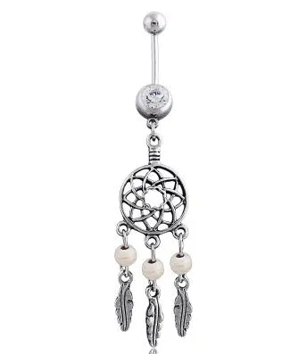 Leaf Dangle Belly Button Rings