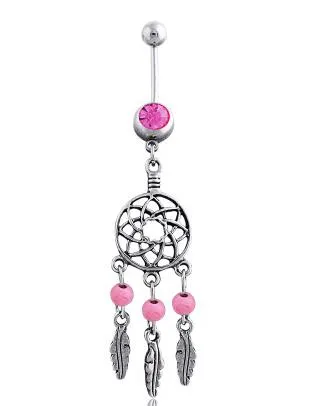 Leaf Dangle Belly Button Rings