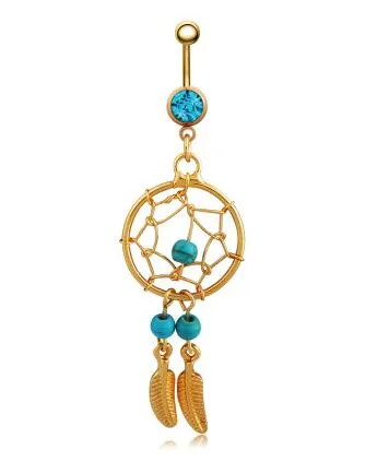 Leaf Dangle Belly Button Rings