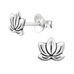 Lotus Silver Stud Earrings - Elegant and Versatile Jewelry for Any Occasion