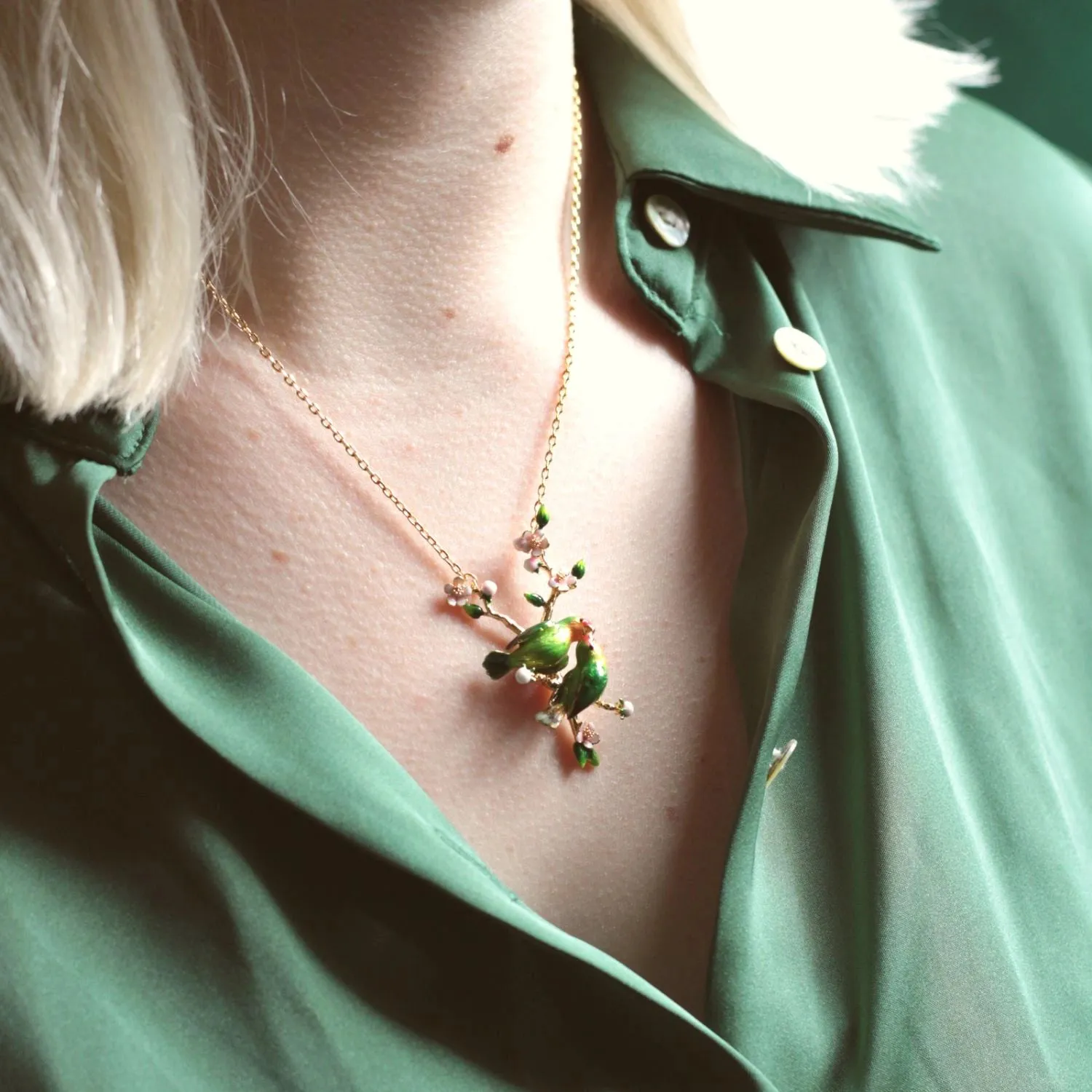 Lovebird Pendant Necklace