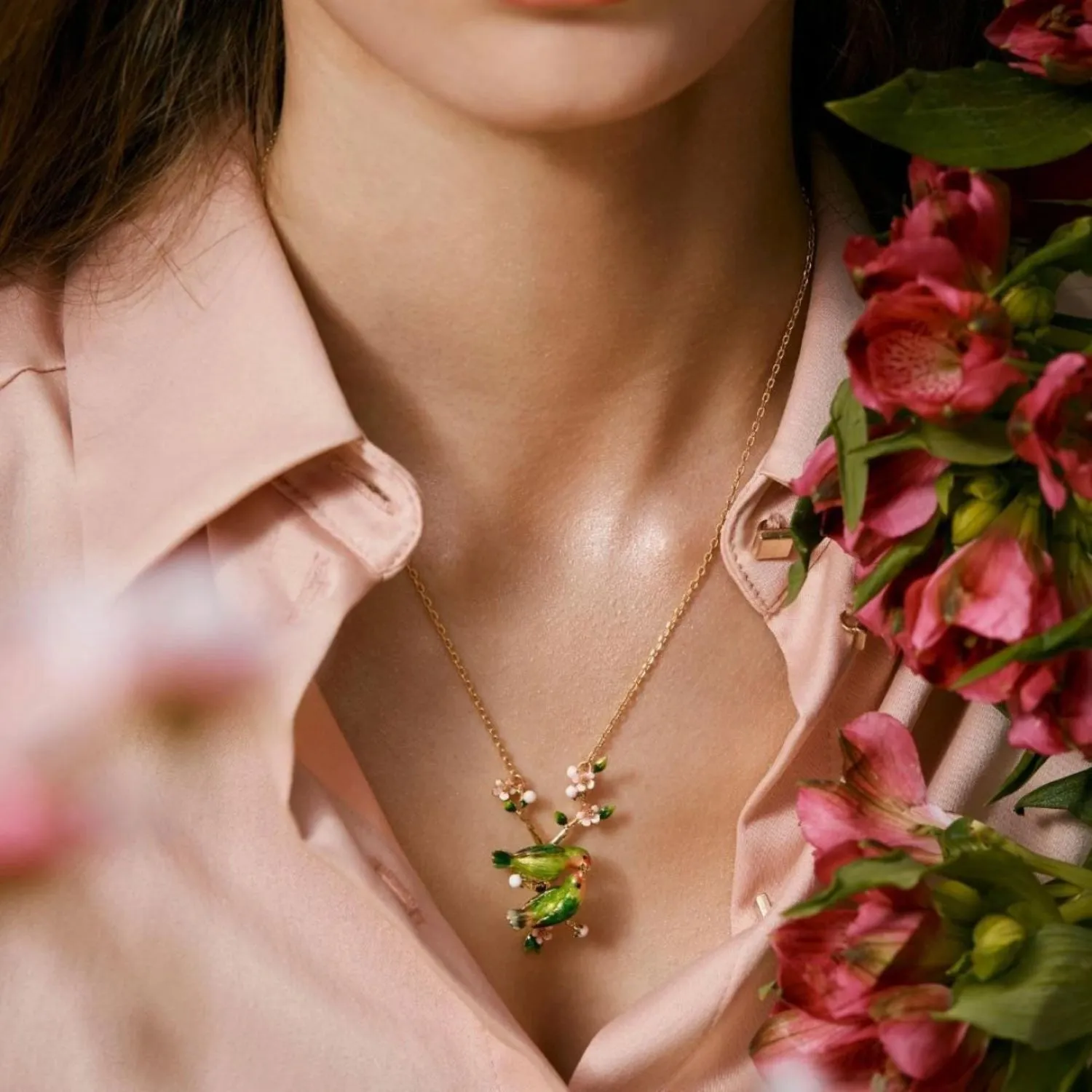 Lovebird Pendant Necklace