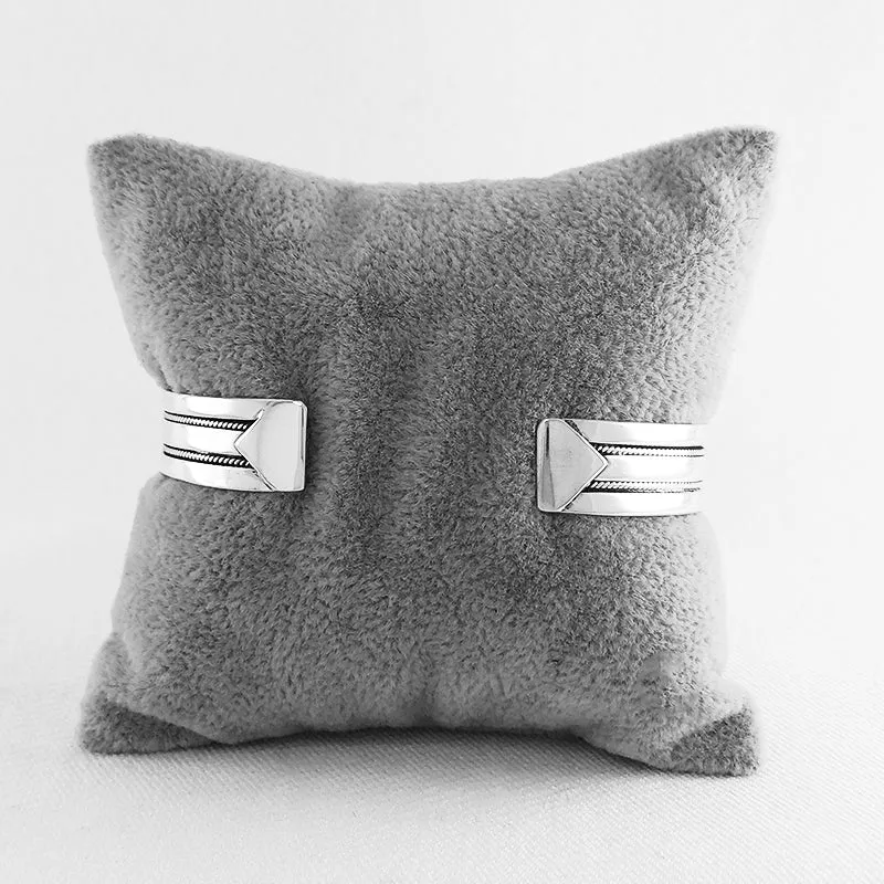 Mens Double Stripe Cuff Bangle