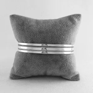 Mens Double Stripe Cuff Bangle