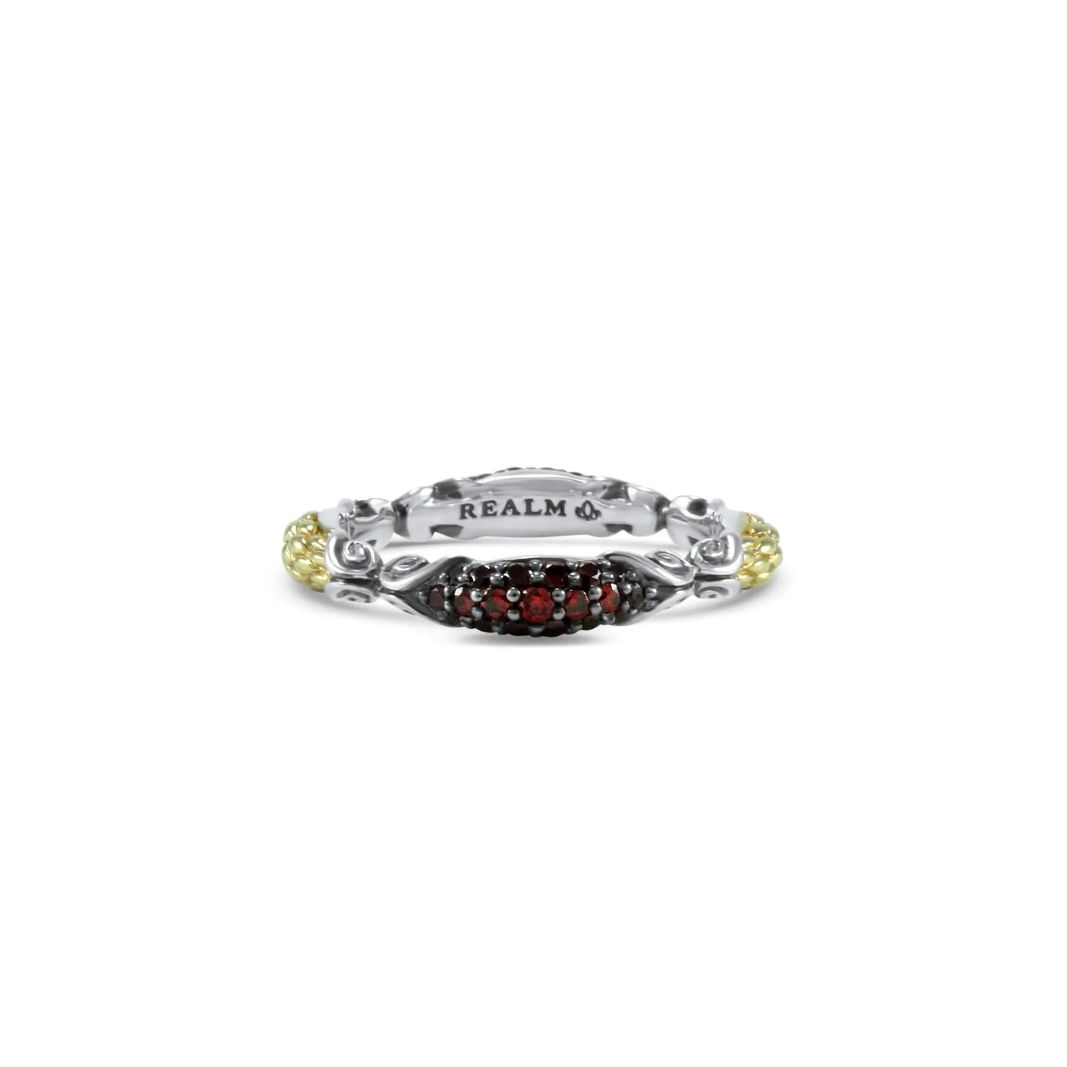 Mosaic Pavé Stack Ring 3.25mm - Two Tone   CZ Rouge