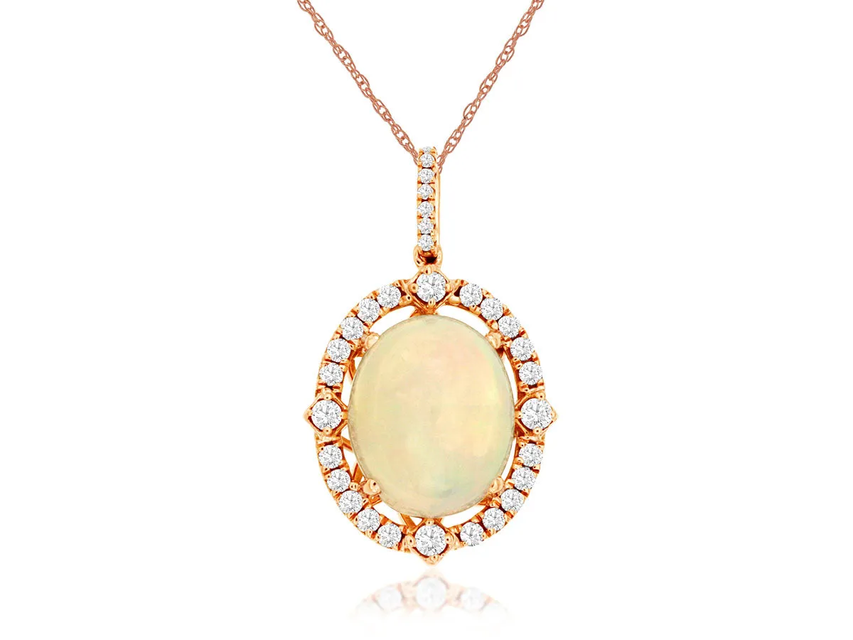 Opal & Diamond Pendant