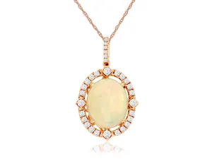 Opal & Diamond Pendant