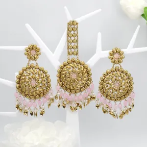 Over Size Beaded Chandbali Tikka Set