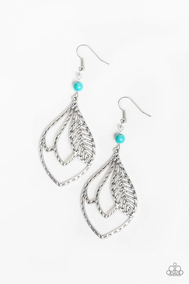 Paparazzi Earring ~ Absolutely Airborne - Blue