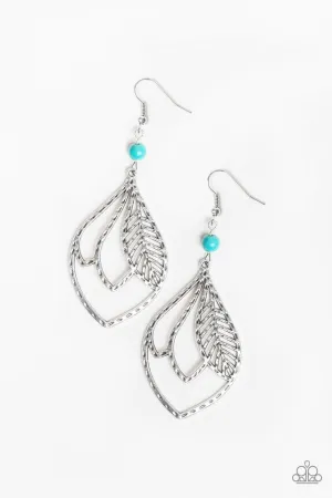 Paparazzi Earring ~ Absolutely Airborne - Blue