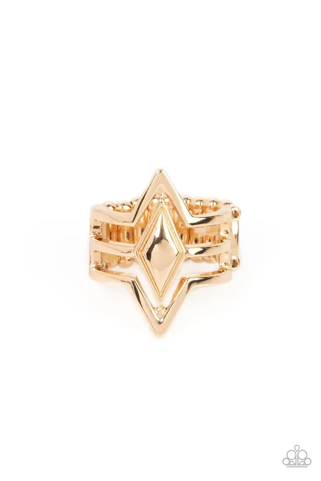 Paparazzi Ring ~ Deceivingly Diamond - Gold