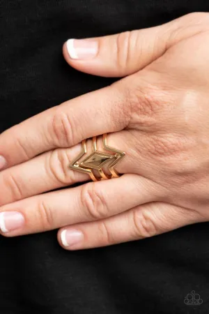 Paparazzi Ring ~ Deceivingly Diamond - Gold