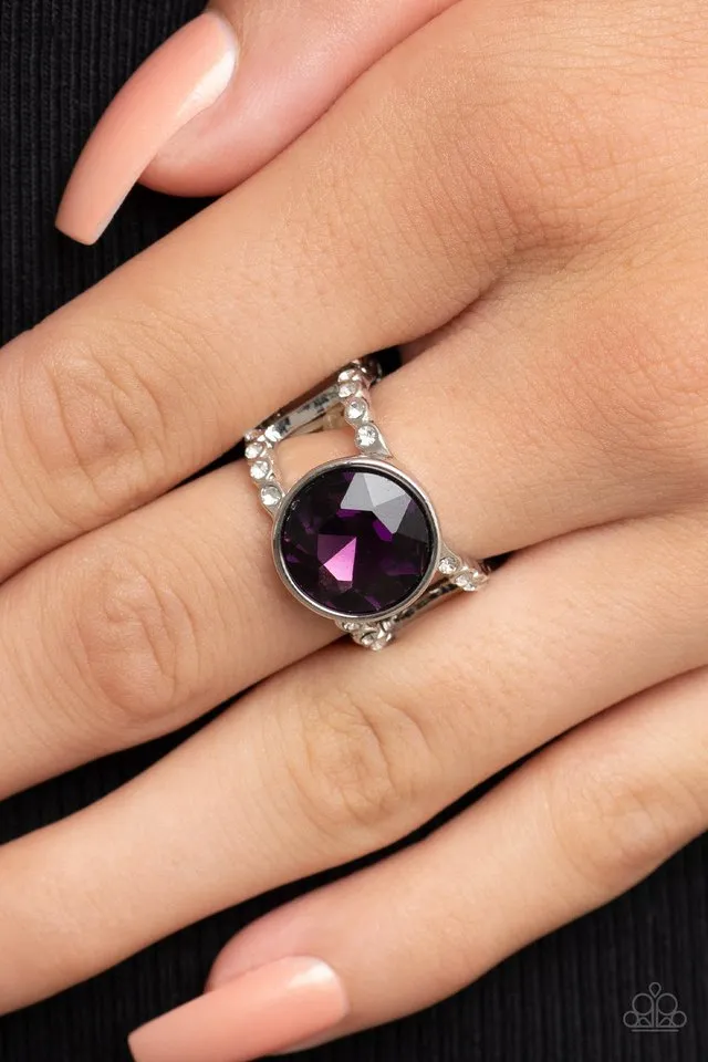 Paparazzi Ring ~ High Roller Sparkle - Purple