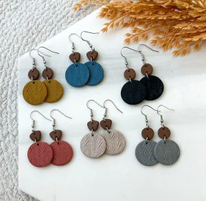 Polymer Clay Earrings - Boho Embossed