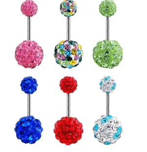 Rhinestone Navel/Eyebrow Rings
