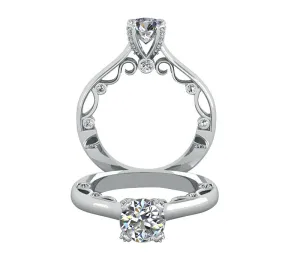 ROMANTIC SOLITAIRE EMBELLISHED WITH DIAMONDS