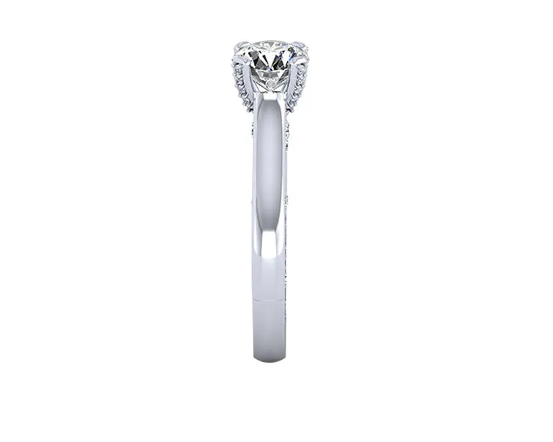 ROMANTIC SOLITAIRE EMBELLISHED WITH DIAMONDS