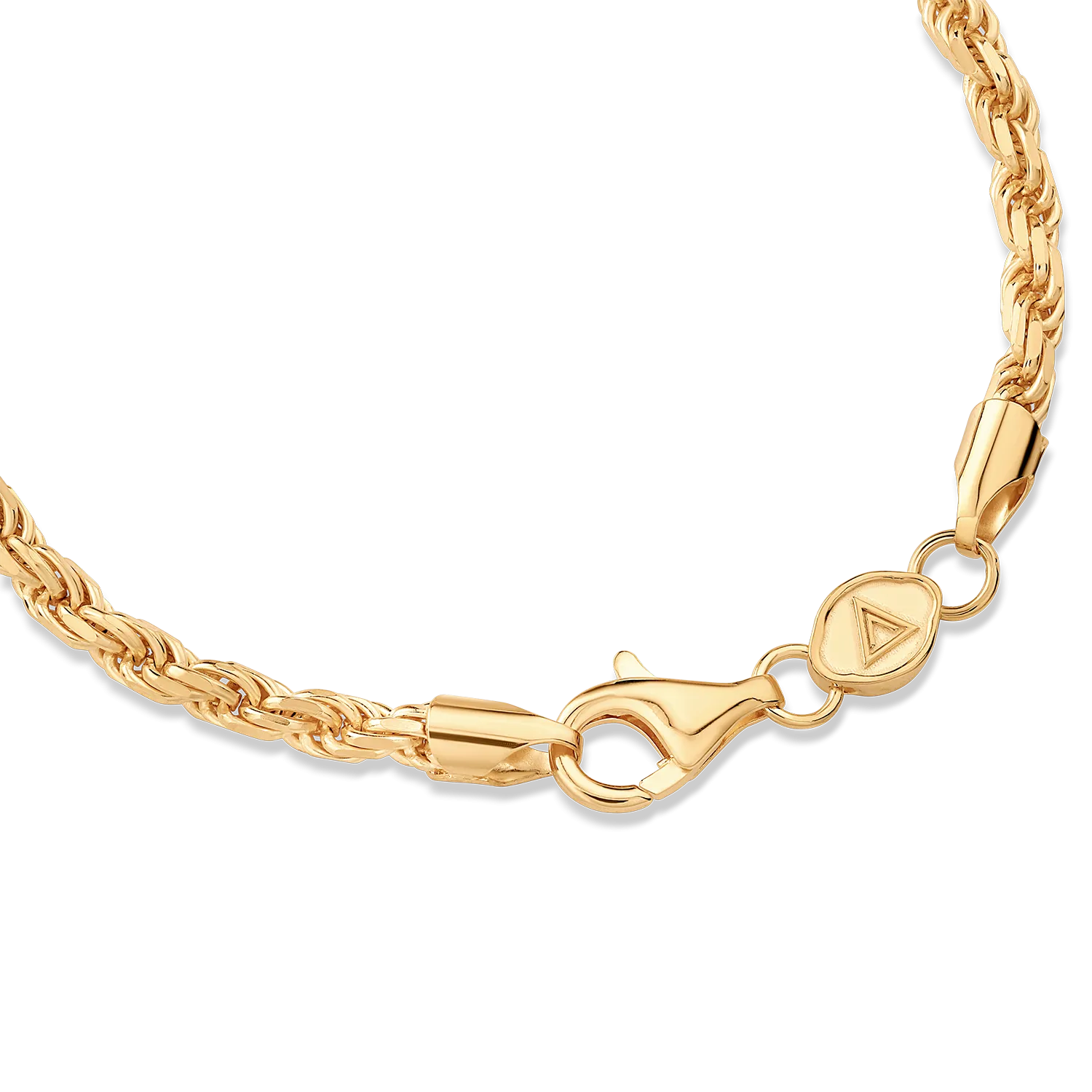 Rope Bracelet, Gold/Stainless Steel (3.5mm)