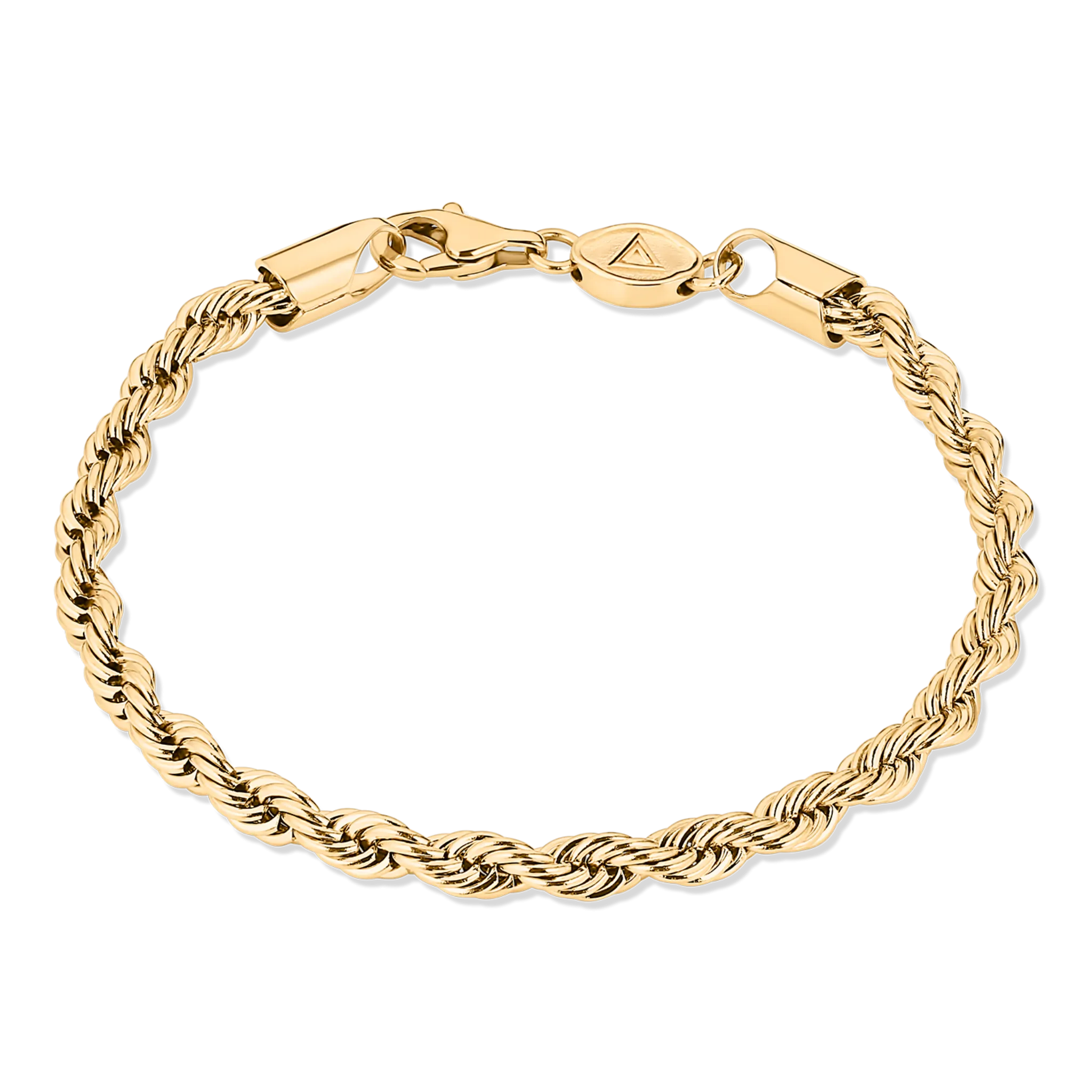 Rope Bracelet, Gold/Stainless Steel (3.5mm)
