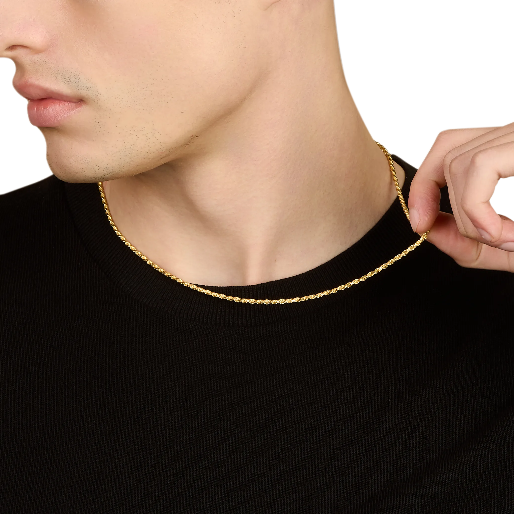 Rope Chain, Gold/Stainless Steel (2.3mm)