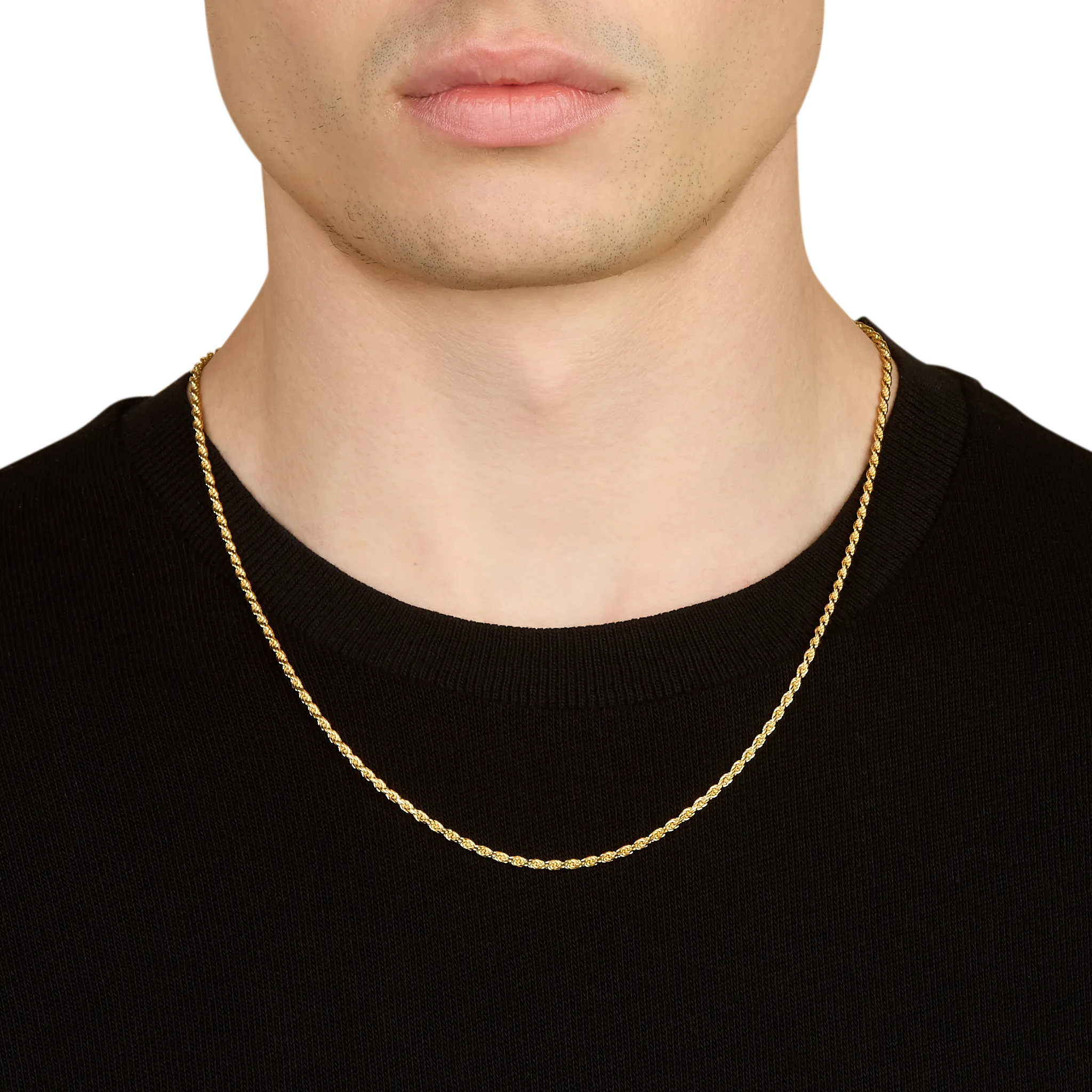 Rope Chain, Gold/Stainless Steel (2.3mm)