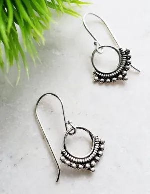 Silver Bali Dangle Earrings