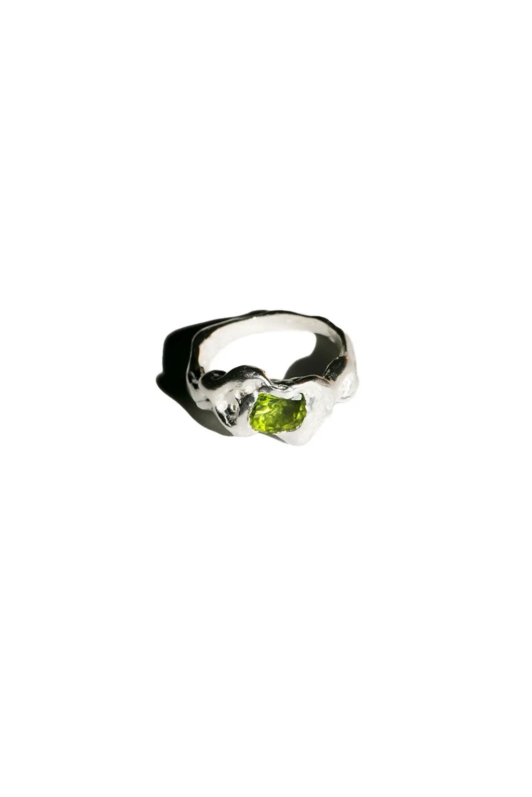 Silver with Green Ola Ring
