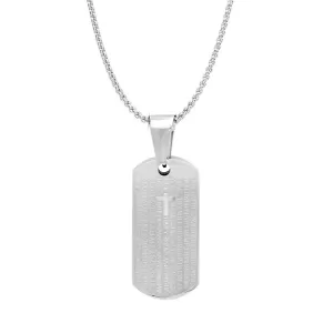 SteelTime Lords Prayer Beveled Dog Tag