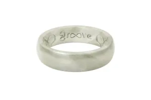 Thin Pearl Groove Life Silicone Ring