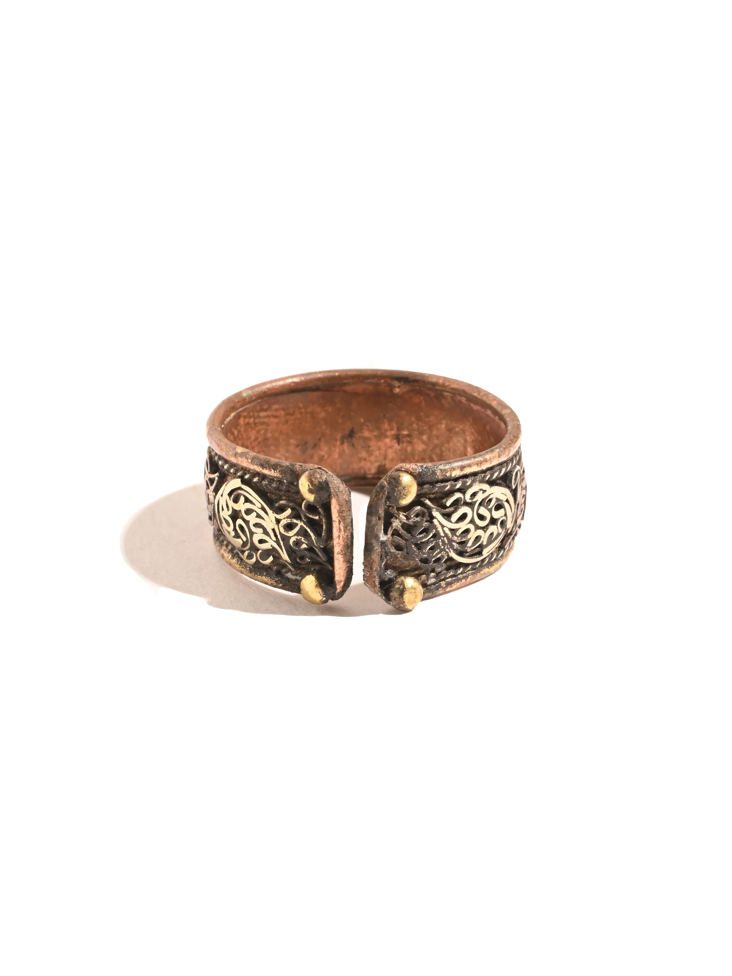 Tibetan OM Mane Padme Hum Ring Copper