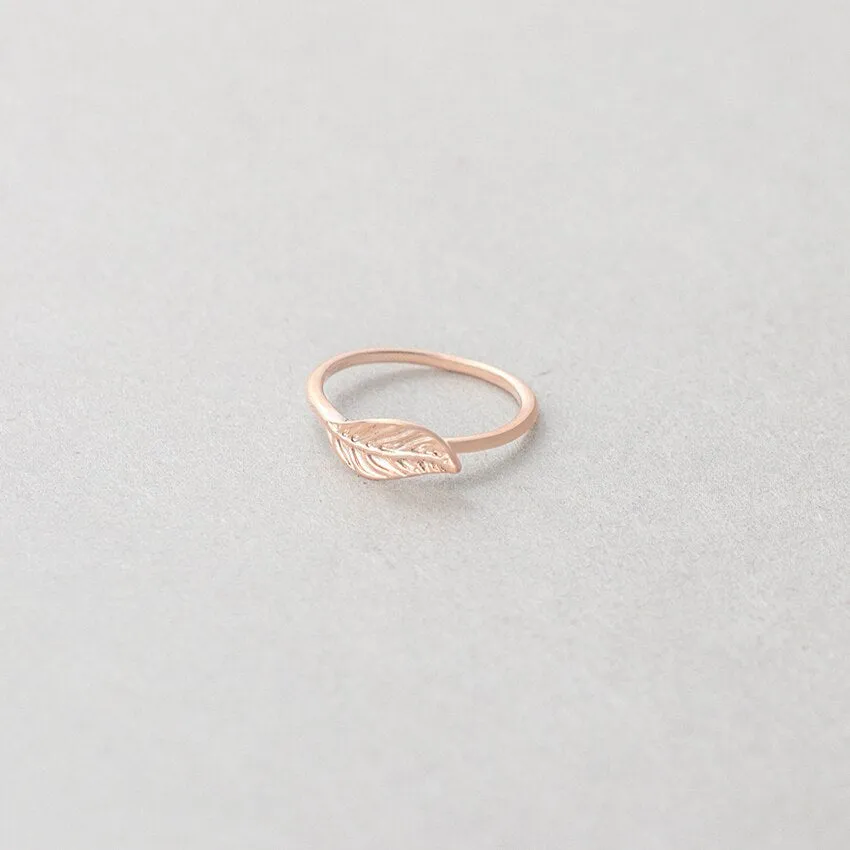 Vintage Romantic Leaf Finger Ring Mothers Day Gift